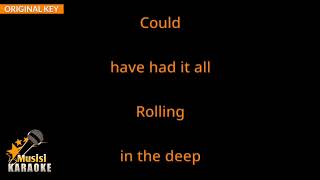 Rolling in the deep Karaoke  Lower key [upl. by Brockwell]