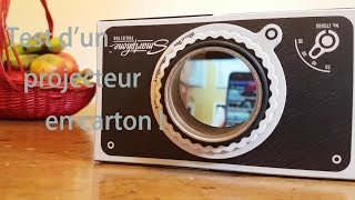 Test dun vidéo projecteur en carton [upl. by Hsakaa97]