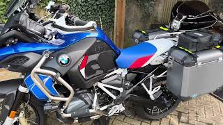 STOLEN New BMW 1250 GSA Full List of Add On Items Custom [upl. by Grounds]