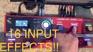 RC600 loop station Pedal Modes  16 input fx amp 16 track fx full track control amp bouncemode [upl. by Kannav]