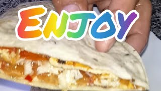 asmr enjoy breakfast with a wrap eggomellete [upl. by Celestina]