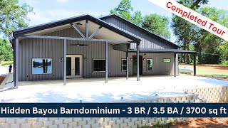 Barndominium Walkthrough  Custom Floor Plan  HUGE Master Suite [upl. by Elyc]