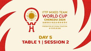 LIVE  T1  Day 5  ITTF Mixed Team World Cup 2024  Session 2 [upl. by Savitt452]