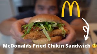 McDonalds NEW Crispy Chicken Sandwich RECIPE amp REVIEW [upl. by Neitsirk]