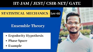 Lec02  Ensemble Theory Ergodicity Hypothesis  Phase Space  IIT JAM  CSIRNET  JEST  GATE [upl. by Uyr]