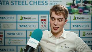 Max Warmerdam PostRound 1 Interview  Tata Steel Chess Tournament 2023 [upl. by Emilio]