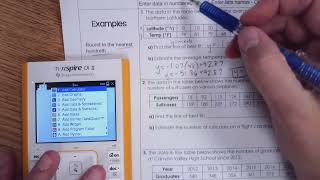 Linear Regression on TiNspire [upl. by Neva]
