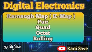 Karnaugh Map kMap of Pair Quad Octet overlapping and Rolling [upl. by Yrac]