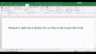 How to Split One Cell into Two or More Cells in Excel [upl. by Eolc]