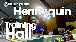 Benjamin Hennequin Training Hall 2015 European Weightlifting Championships [upl. by Isbel]