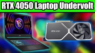 Undervolt your Laptop RTX 4050 for more FPS and Lower Temperature  Tutorial [upl. by Karola203]