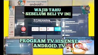 Wajib lihat sebelum beli tv ini  cara program hisense Android tv Seri E4F [upl. by Ahtnicaj]