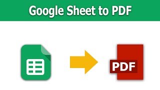 How to Convert Google Sheet to PDF Document [upl. by Anoved]