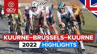 Late Drama At Kuurne  KuurneBrusselsKuurne 2022 Highlights [upl. by Anirdnaxela]