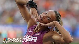 USAs Anna Halls strong 200m gives her lead into final half of Heptathlon at Worlds  NBC Sports [upl. by Hinch]