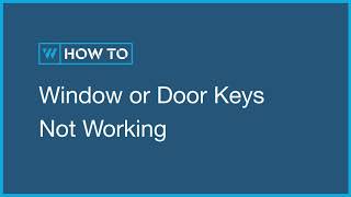 Wideline Window or Door Keys Not Working [upl. by Aynekat]