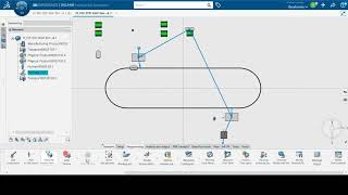 DELMIA Factory Flow Simulation ile Lojistik Simülasyon AGV Automated Guided Vehicle [upl. by Rezeile56]