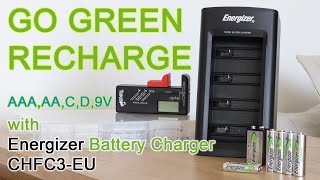 Unboxing and Review Energizer Battery Charger CHFC3EU and TAKIT Battery Tester [upl. by Gottfried137]