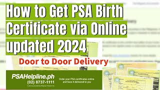 How to Get PSA Birth Certificate Online 2024 [upl. by Bellamy804]