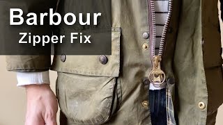 How to fix your Barbour jacket zipper when its stuck [upl. by Nylirad311]