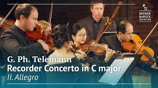 G Ph Telemann Recorder Concerto in C major TWV 51C1 II Allegro [upl. by Ttiwed]