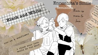 Black and White  semishira soulmate au shira birthday special  haikyuu fluff texts [upl. by Ediva850]