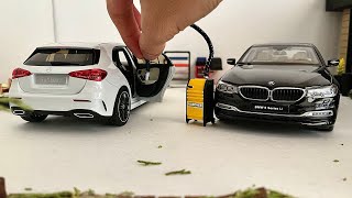 Bmw 5 Series Li Vs MercedesBenz AClass Amg They Are At The Event  118 Scale Diecast Model Cars [upl. by Dyol]