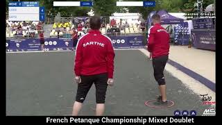 French Petanque Championship Mixed Doublet 2024 BONETTO MICKAEL vs SARTHE [upl. by Relyhcs]