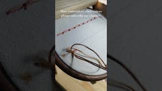 Wheatear stitch 🪡tutorial embroidery handmade [upl. by Hgielram]