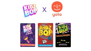 Reviewing Kidz bop Party playlist The first Kidz bop album amp Halloween Yoto audio cards [upl. by Ahsillek424]