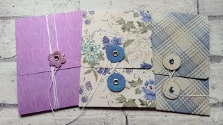 Easy Envelopes  Button String Closure  3 Ways [upl. by Venable]