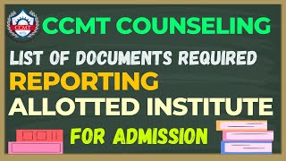 Documents amp Undertaking required in Allotted Institute for CCMT 2023  ccmt2023 gate2023 ccmt [upl. by Wiltz]