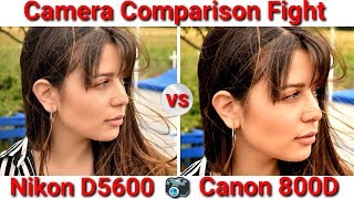 Nikon D5600 vs Canon EOS 800D Camera Comparison  DSLR Camera Comparison Fight 2 [upl. by Cinom]