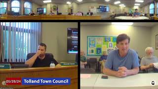 Tolland Town Council May 28 2024 [upl. by Nelra367]