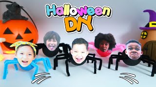 EASY AND COOL DIY HALLOWEEN DECOR IDEA  How To Make Funny SPIDERS to decorate Your ROOM Isas World [upl. by Eudora]