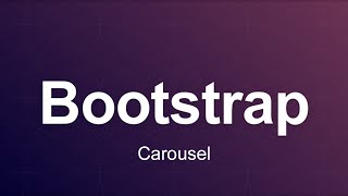 Bootstrap 3 Tutorial 95  Carousel [upl. by Nicoline]