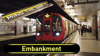 Tube Station Embankment  London 🇬🇧  Walkthrough 🚶 [upl. by Copeland]