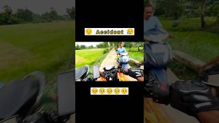 Bike drive slowly 😔 Accident rider automobile motovlog viral trending [upl. by Zelda]