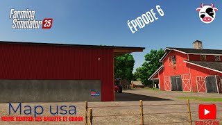 fs 25 aux State épisode 6 nouvelle ferme et je ramasse les ballots et chaux [upl. by Seiuqram]