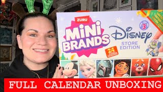 Disney Advent Calendar 2024 by ZURU Mini Brands Full Unboxing [upl. by Anagnos]