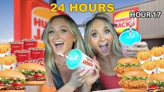 EATING FOR 24 HOURS STRAIGHT Food we’ve never tried before [upl. by Repsag]