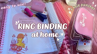 ring binding at home how i organize my notes using kwtrio 6hole puncher  shopee finds [upl. by Veneaux664]