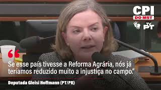 quotA Reforma Agrária teria reduzido muito a injustiça no campoquot deputada Gleisi Hoffmann [upl. by Nospmas]