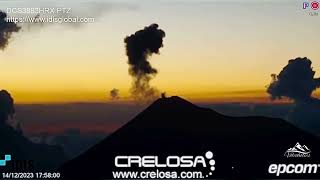 Fuego Degassing at Sunset  Amazing Colours [upl. by Ashwin]