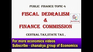 4 Public finance topic  4Fiscal Federalism and finance commission [upl. by Elisabeth]