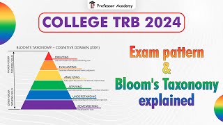 College TRB  Exam pattern and Blooms Taxonomy explained in Tamil  Professor Academy [upl. by Ahsak121]