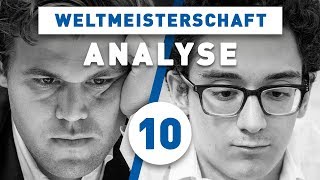 Caruana  Carlsen Partie 10 Schach WM 2018  GroßmeisterAnalyse [upl. by Anitsahs]