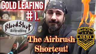 Gold Leafing quotShort Cutquot Using an Airbrush Instructional Video Tutorial [upl. by Johnath]