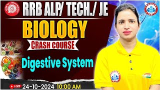 RRB ALP Technician Science Class  RRB JE Science  Digestive System  Biology For Railway Exams [upl. by Joane361]