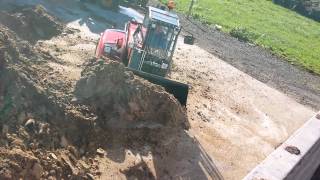 Weidemann T4512 filling a lorry in County Cork from lorry view [upl. by Canter]